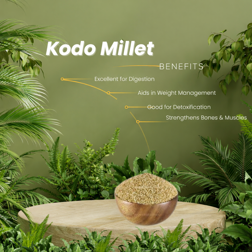 Kodo millet benefits with lush greenery
