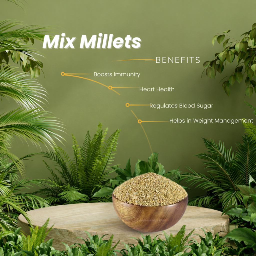 Nutritious mix of millets in nature
